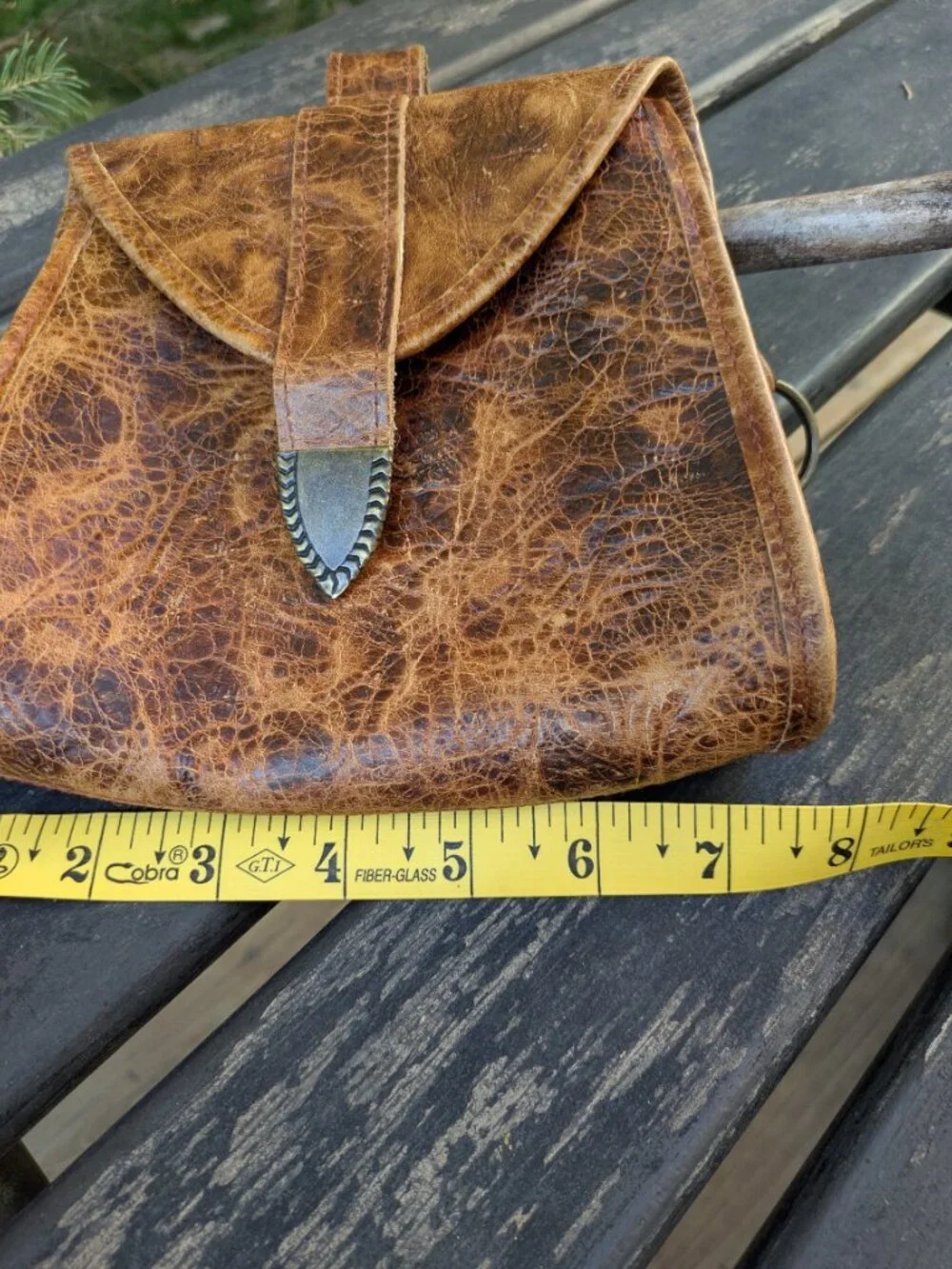 VTG Rolfs Wilderness Collection Distressed Brown Cowhide Leather Waist Purse/Bel